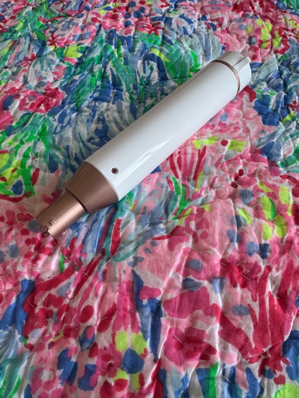 T3 White and Rose Gold Automatic Curling Wand
